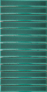 15.5 x 30.5 cm Stick Mosaic Emerald Green Cracked Glaze Handmade Ceramic